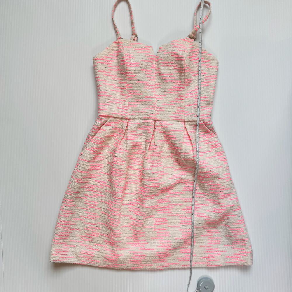 Anthropologie Moulinette Soeurs Pink Tweed Dress Women’s 0 Barbiecore Coquette - Picture 8 of 16
